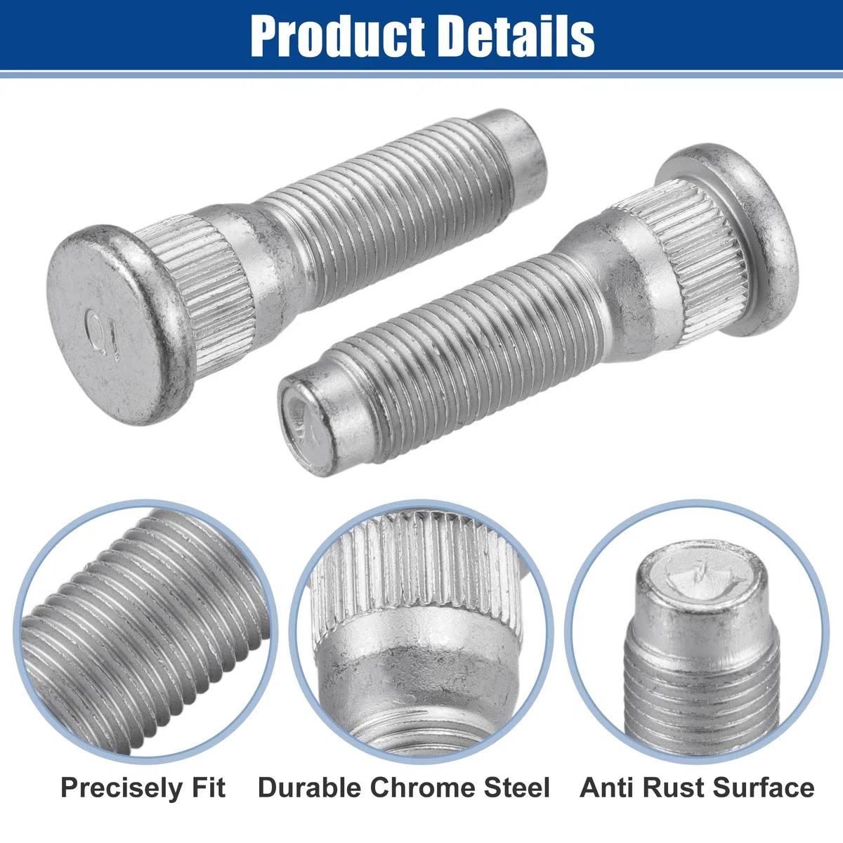 A ABSOPRO 1/2"-20 Perno De Rueda Apto Para Jeep Liberty No.6036388Aa - 5 Unidades
