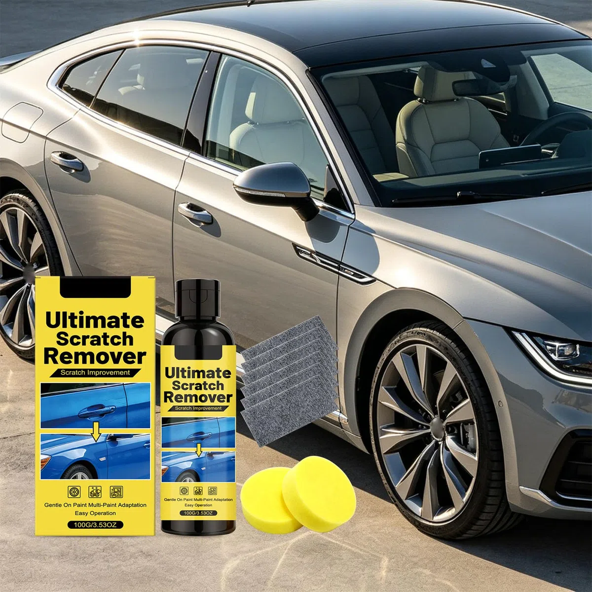 Nano Scratch Remover for Cars, Ultimate Scratch Remover Paste for Light Scuffs, Swirl Marks and Glossy Paint Care (1pcs)
