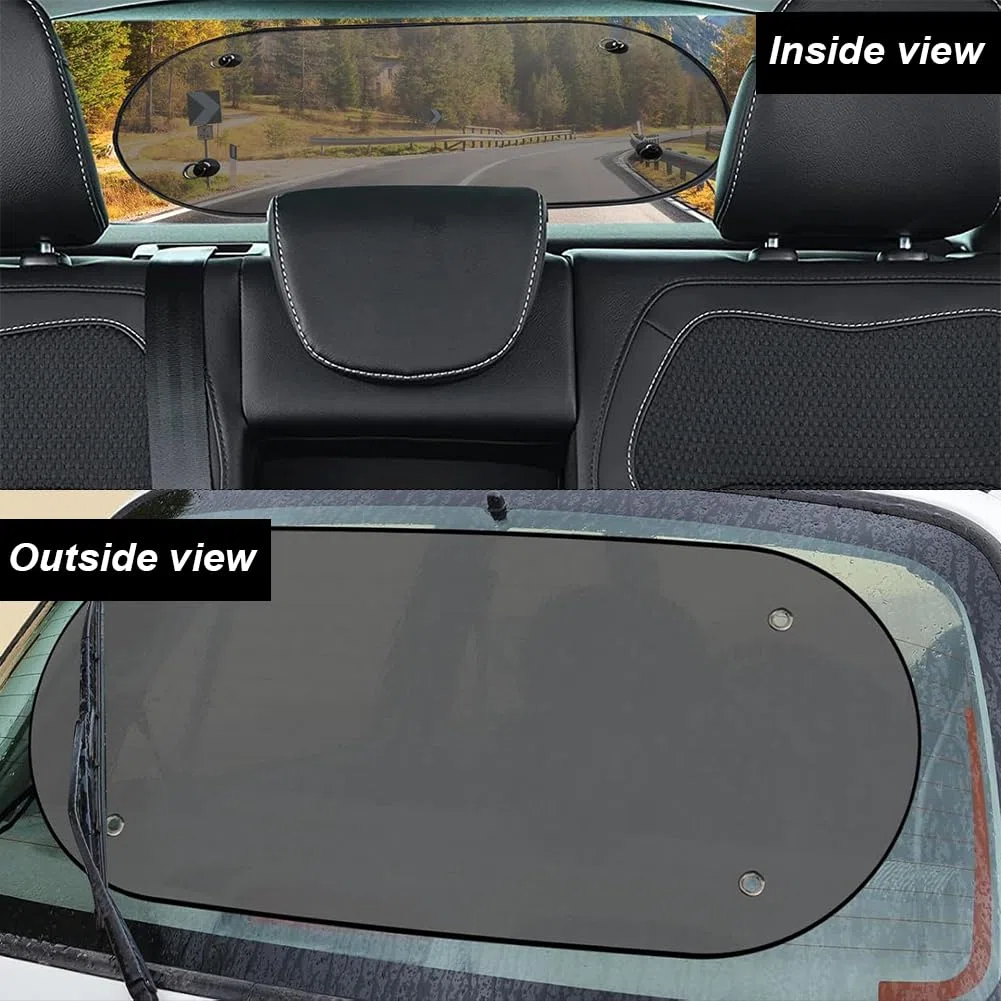 Parasol Coche Trasera,Parasol Ventanas Traseras Coche,con Potente Ventosa,Autoadhesivos Coche Sun Shade,Protección UV,100 x 50cm