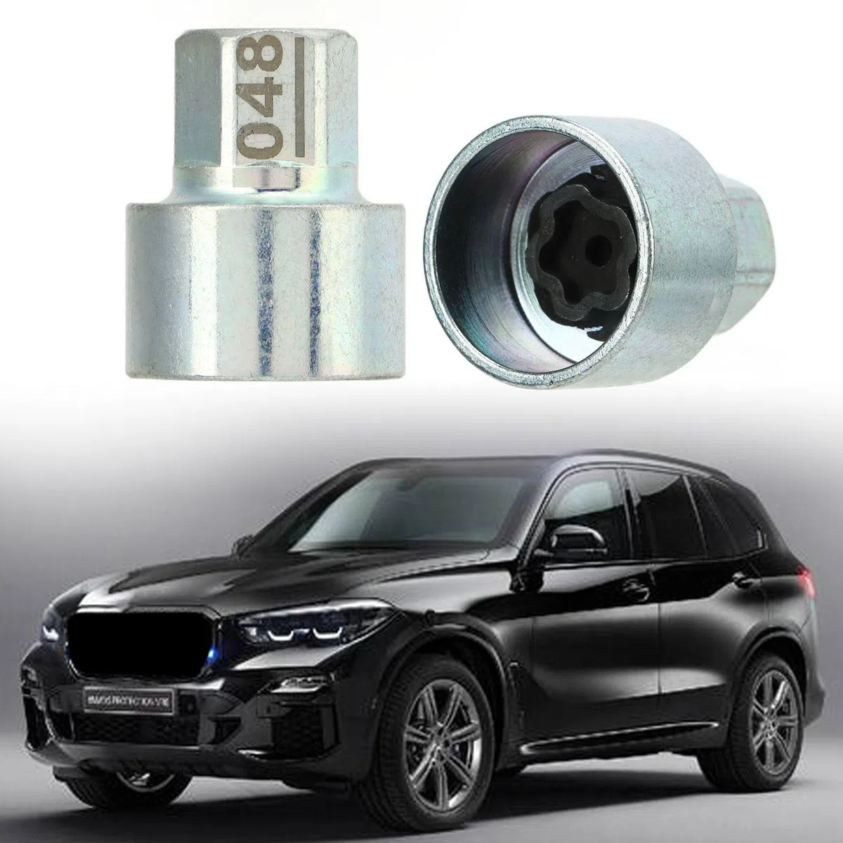 Llave Antirrobo para Tuercas Compatible con Series 3 5 6 7 X1 X2 X3 X4 X5 X6 Z4 Herramienta de Extracción de Tornillos de Seguridad para Ruedas Fabricada en Metal Resistente y Duradero
