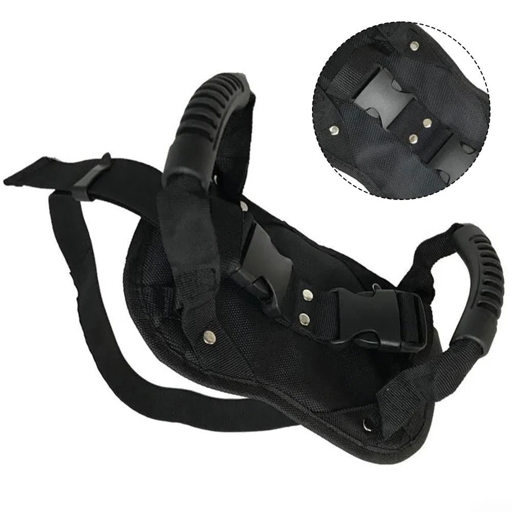 Correa de mano para pasajero de motocicleta, cinturón antideslizante ajustable con manillar para asiento trasero, color negro