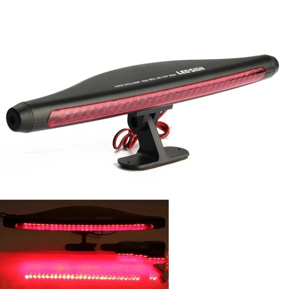 Tercera Luz de Freno,Tercera Luz Freno Lámpara roja de 28 cuentas, luces de freno adicionales for coche, tercera lámpara de freno, carcasa impermeable, lámpara de parada trasera, accesorios universale