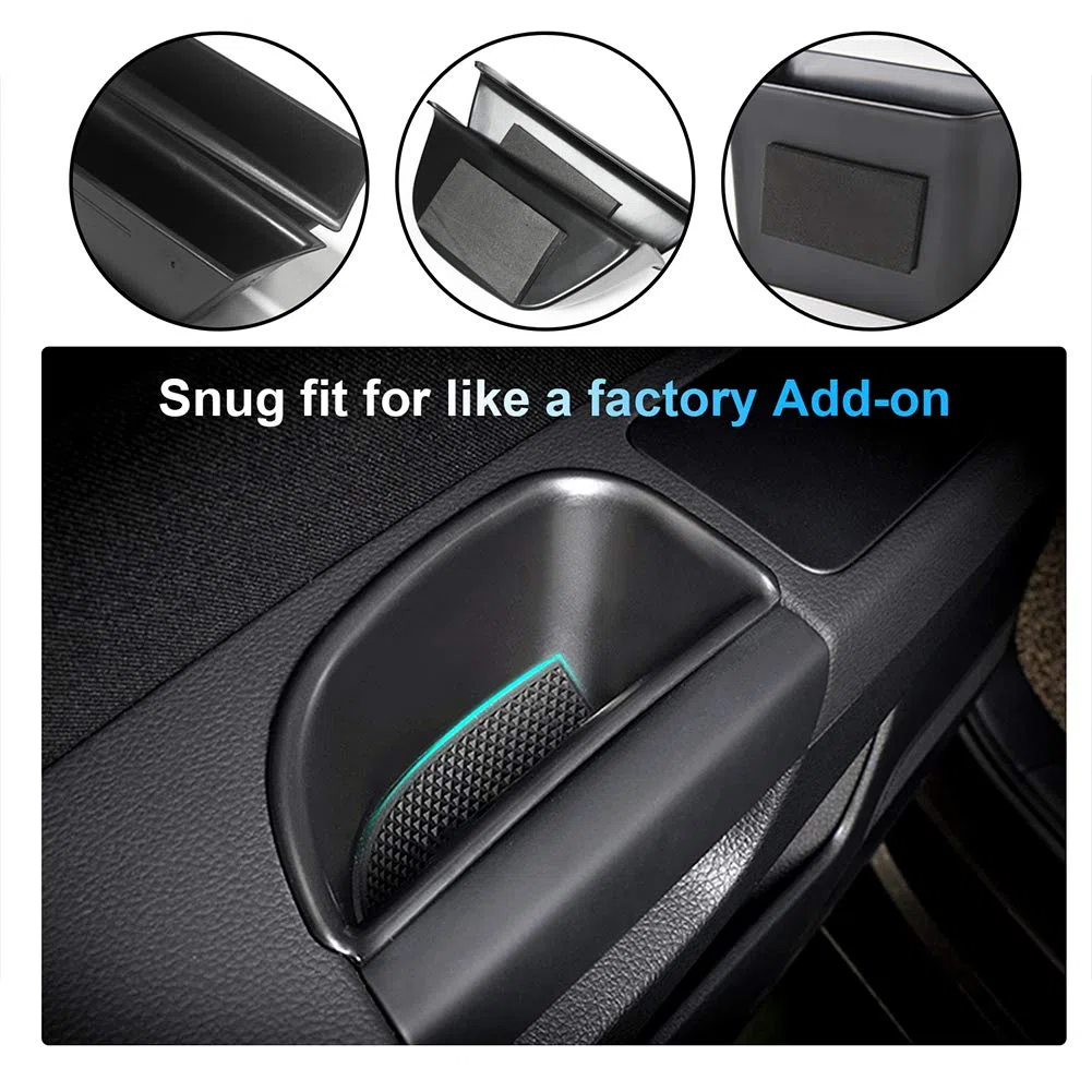 CDEFG compatible con VW Sharan 7N 2010+, Seat Alhambra 2016-2022, caja de almacenamiento, bandeja organizadora lateral, contenedor de teléfono, accesorio para manija