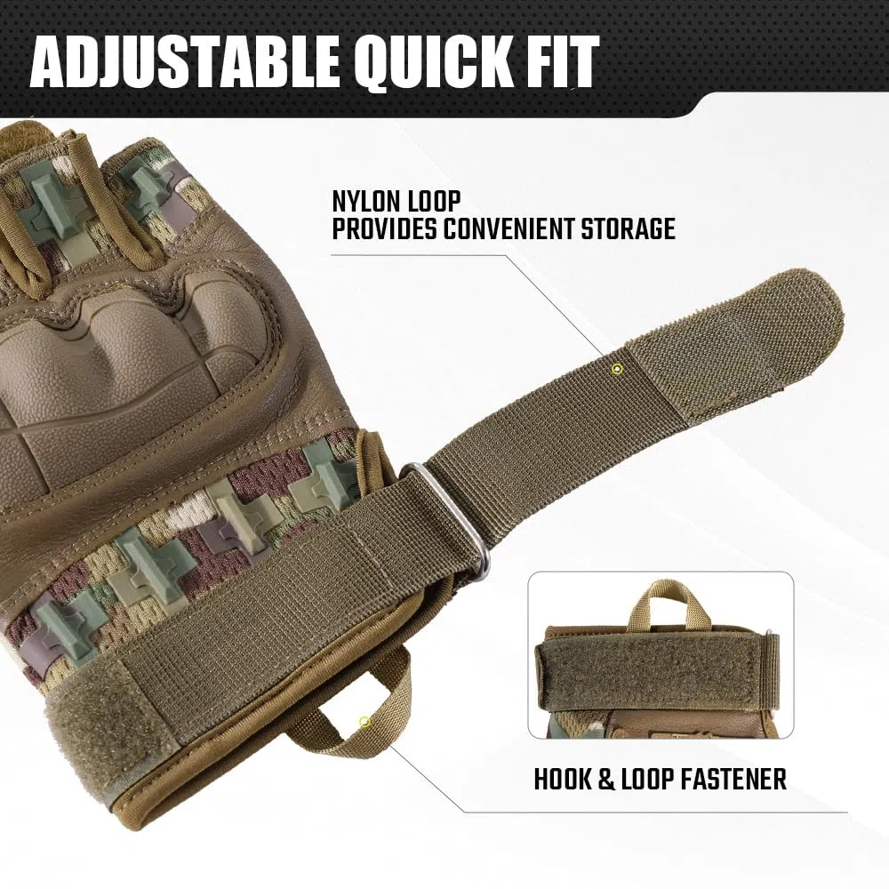 WTACTFUL Guantes tácticos con protección de Goma para Hombre, Pantalla táctil, Airsoft, Motocicleta, Caza, Exteriores