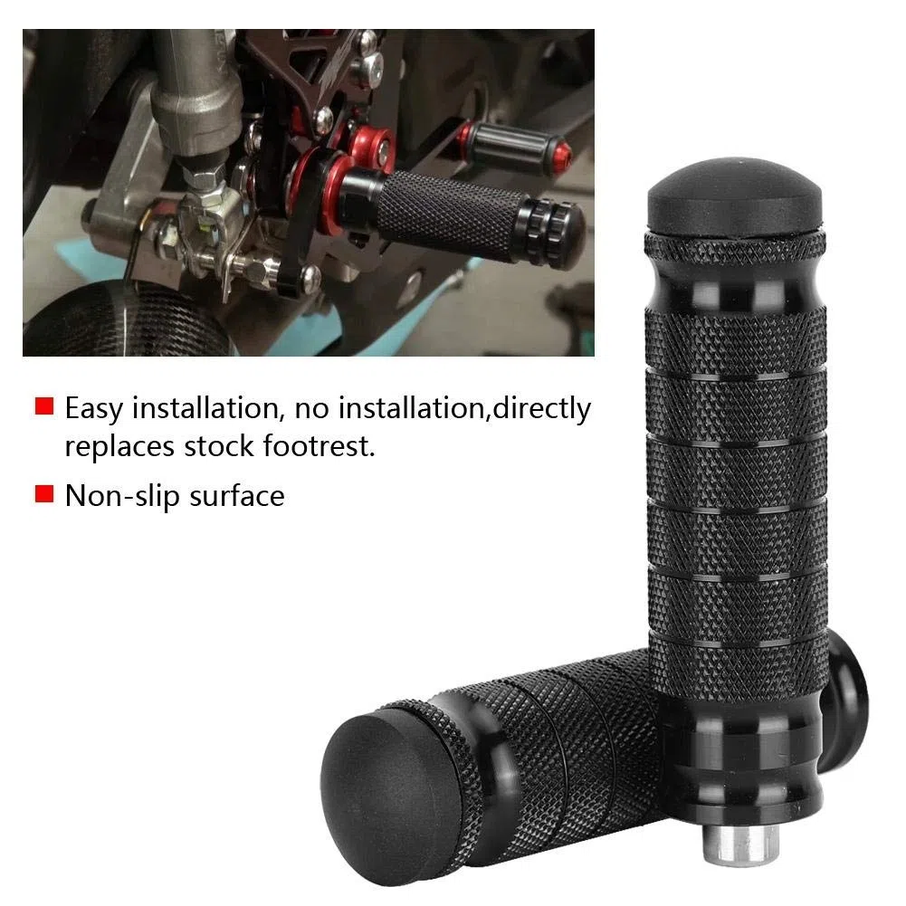 reposapies moto trasero + Akozon 2 piezas CNC M8 Reposapiés universal M8 antideslizante pedales