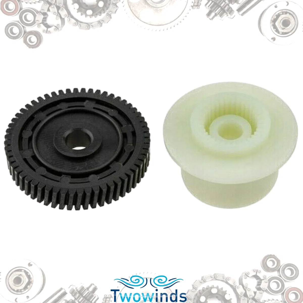 Twowinds - Engranaje Caja Transfer Compatible con BMW X3 E83 X5 E53 E70 X6 E71-27107566296 - Corona Actuador Transferencia (Set de 2 pcs)