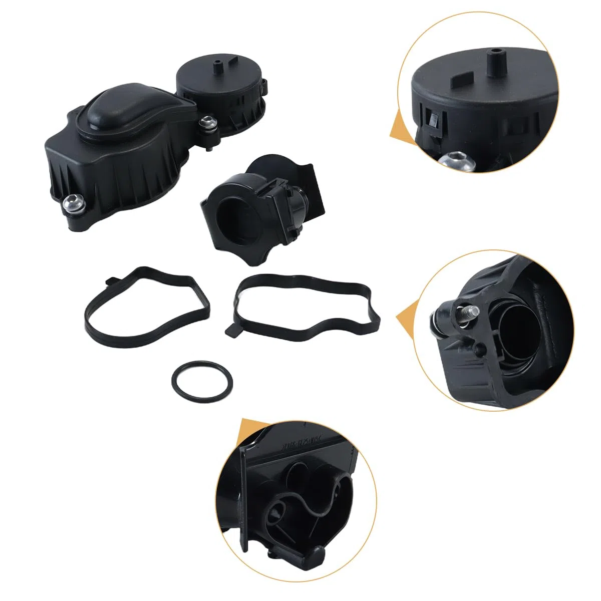 Ubric Separador de Aceite de ventilación para cárter de Coche, Compatible con E46, E60, E61, E65, E66, E66, X3, 11127799225