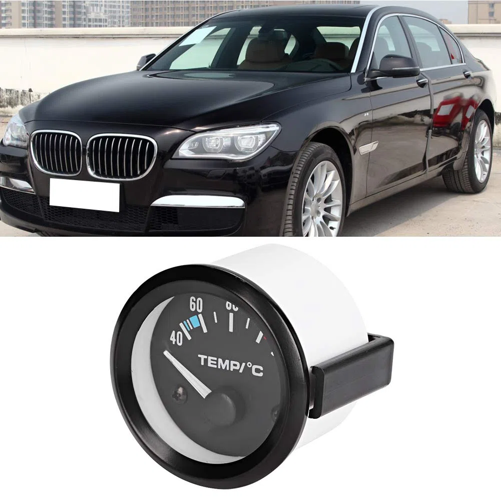 Reloj temperatura agua coche, Akozon Medidor de temperatura del agua 2 pulgadas 52 mm LED universal para coche y camión Medidor de temperatura del agua digital Herramienta de instrumento