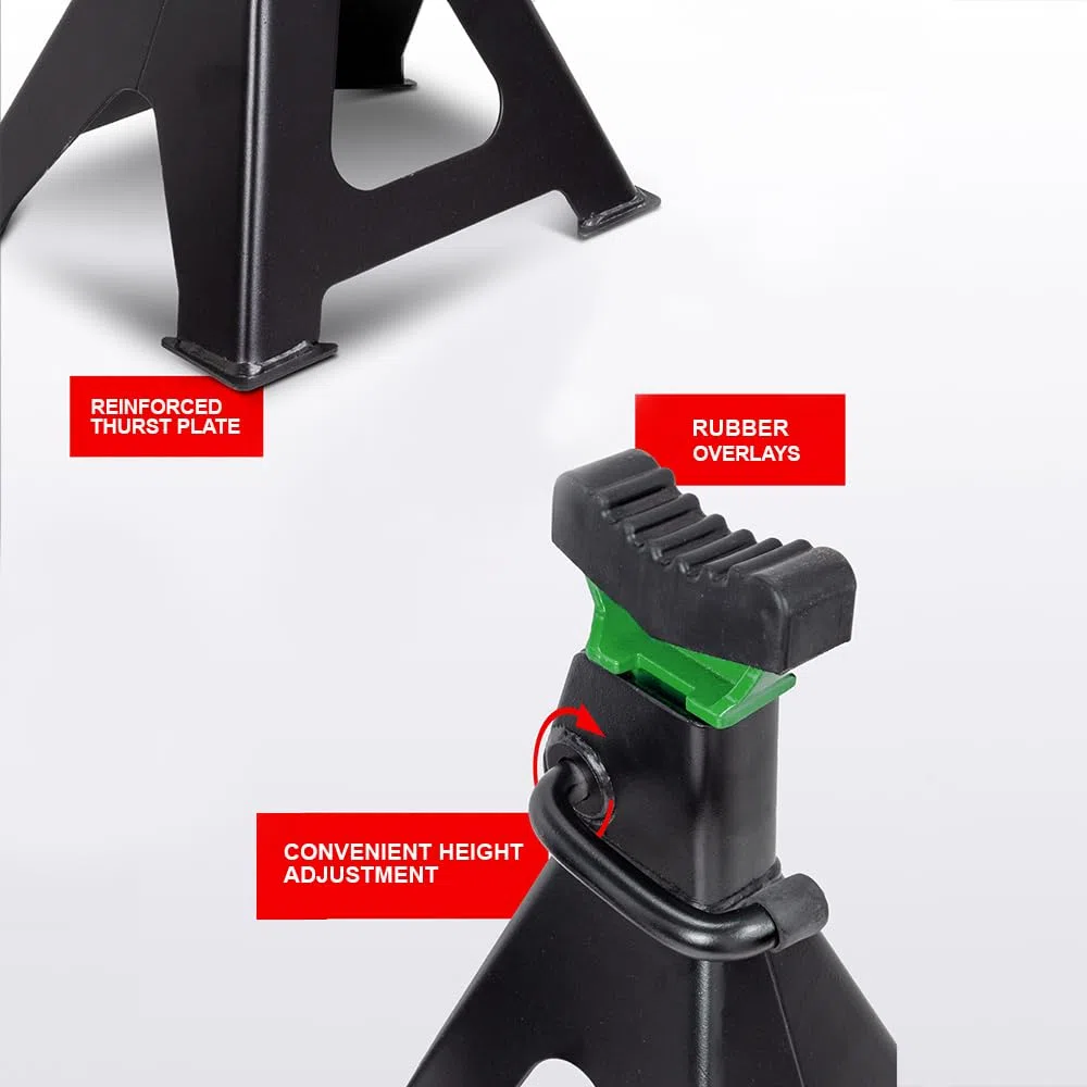 Reposapiés para coche(3TONNES-420max) - Soportes de gato estabilizadores, juego de 2 - Altura de elevación 280 mm - 420 mm. Elevador de coche - Soportes para automóviles 3 toneladas, total 6 toneladas