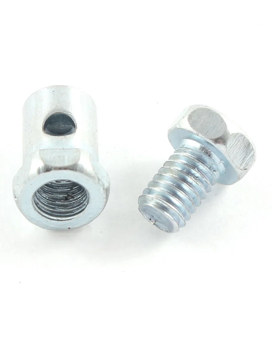 sourcing map Cable De Freno Niple Sin Soldadura 25Pcas Para Motocicleta | 8Mm X 5Mm (L D), 2Mm Diámetro De Tornillo Para Phillips
