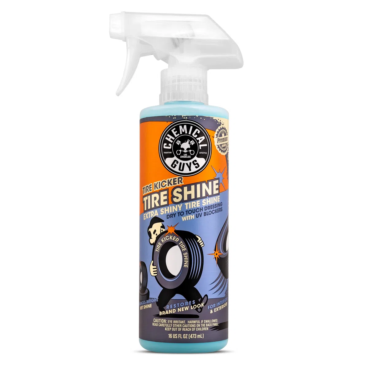Chemical Guys Abrillantador de Neumáticos Tire Kicker Extra Shiny Tire Shine 473 ml. Restaura y Mejora el Aspecto de los componentes de Goma, Vinilo y plástico.