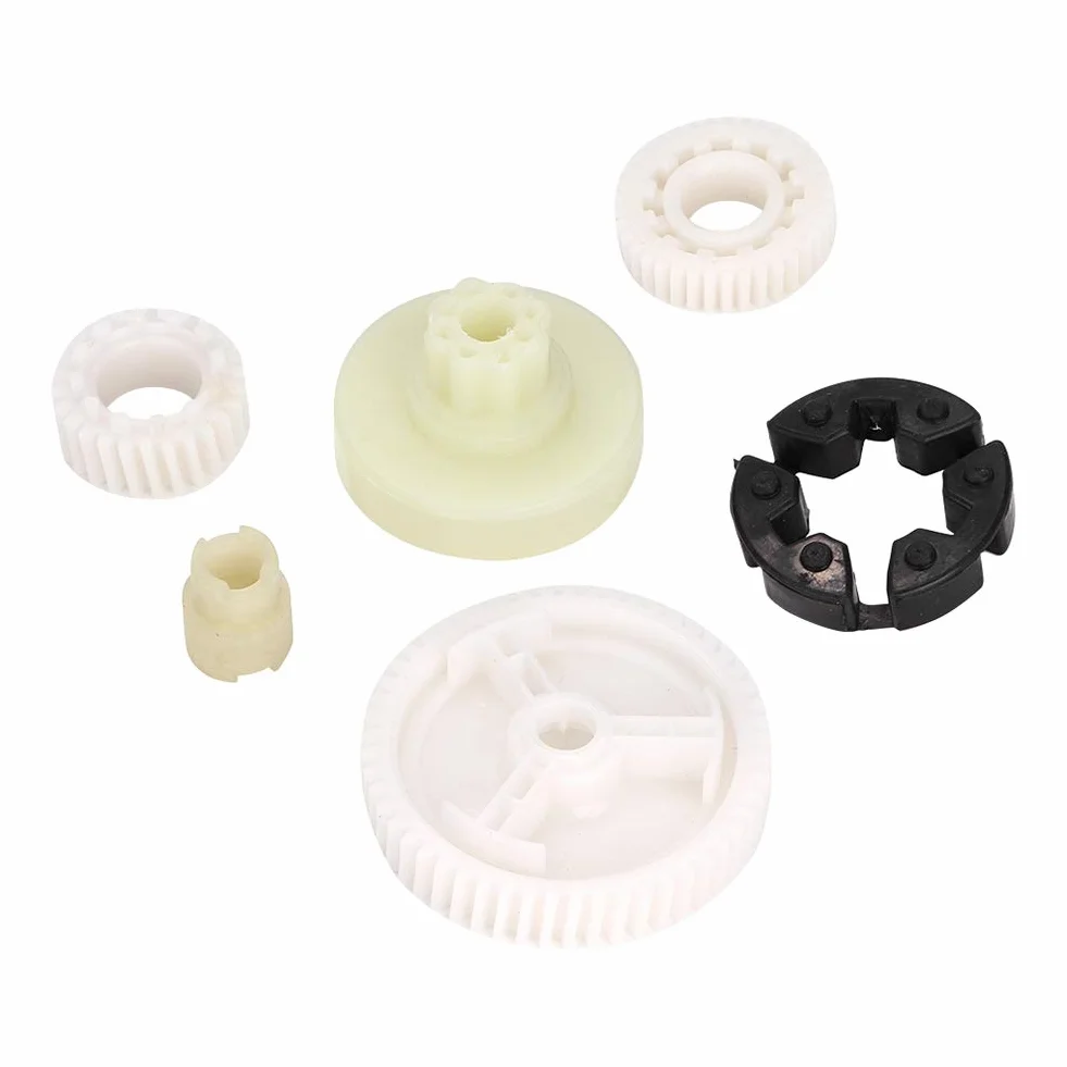 EVGATSAUTO kit reparación motor elevalunas Elevador de ventana Motor Gear, 6 piezas Kit de reemplazo de engranaje de motor de vidrios de ventana de coche