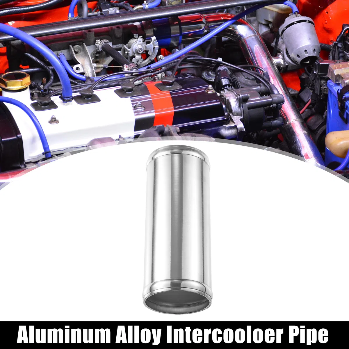 QUARKZMAN Tubo de Admisión de Aire Tubo Recto de Intercooler de Aleación de Aluminio para Automóvil Universal de 63 mm 2.5" de Diámetro Exterior 152 mm de Longitud - Paquete de 1