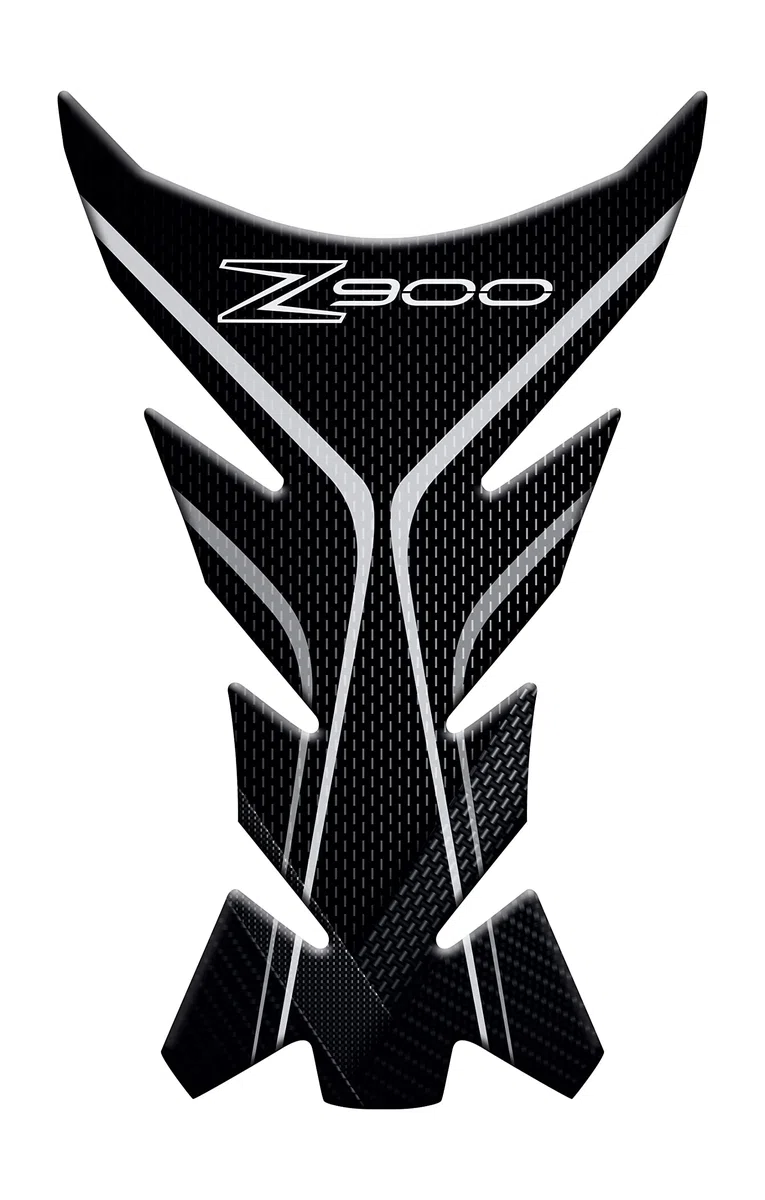 Motorcycle Protector de depósito resinado adhesivo efecto 3D, compatible con Kawasaki Z900 (negro)