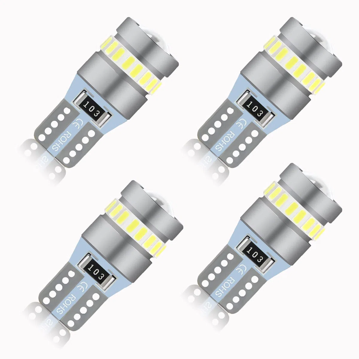 Briteye Bombillas T10 W5W LED 6000K Luz Blanca Bombilla Posición LED Matricula LED (4pcs)
