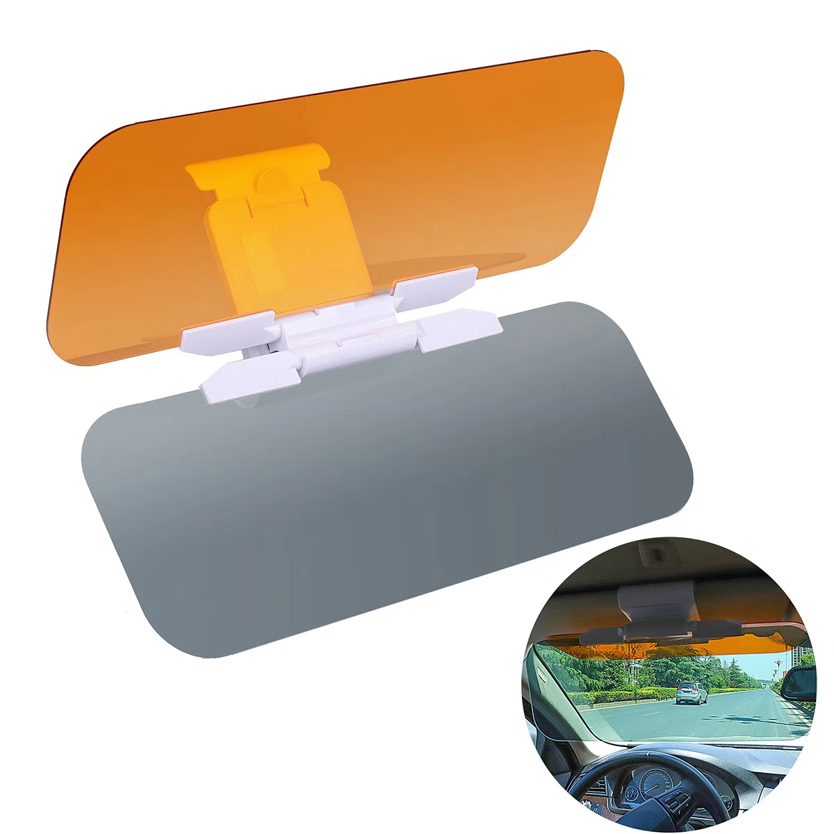 Coche Anti Glare Coche Sol Visera Extensión 2 en 1 con el botón de ajuste Anti-Glare Anti-UV Anti-Dazzle