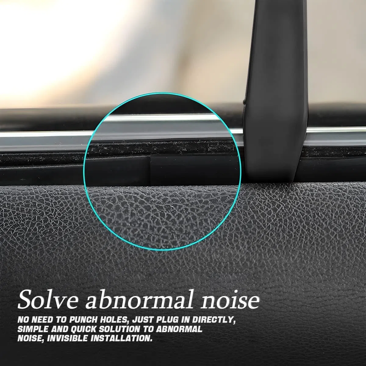 Junta de Goma para Coche Adecuado para VW Golf 5 (1K Bj 2003-2008), Tira Goma Ventana Duradero Insonorizante Protección Perfil Caucho,2-Door Set