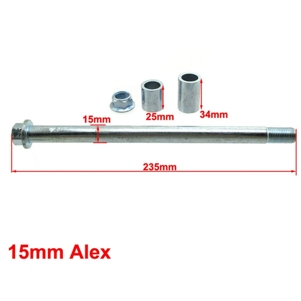 Eje de rueda trasera perforado de 15 mm para motocicletas chinas Pit Dirt Motor Bike Motard