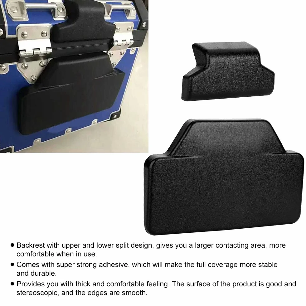 Almohadilla Trasera Motocicleta Respaldo de Maletero de Motocicleta para F800GS para R1200GS Almohadilla Trasera de Goma Alforja Maletero Respaldo de Pasajero Accesorio (Negro)
