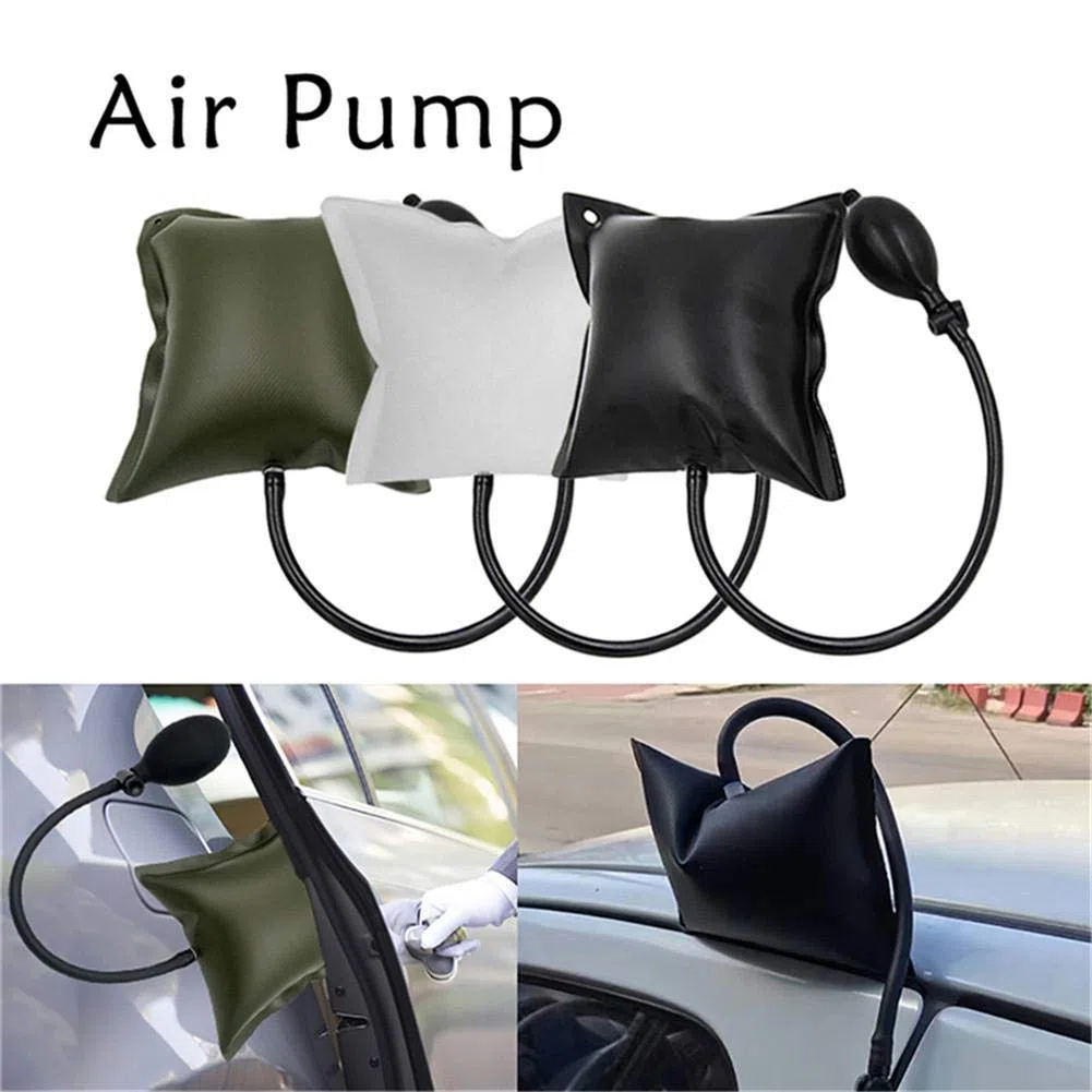 Rmeet Bomba de Aire,2 Pack Inflables Herramienta de Alineación TPU Cuña del Aire de Bomba Amortiguadas del Aire de Shim para Puertas Ventanas Coches Verde Negro 15 * 16CM