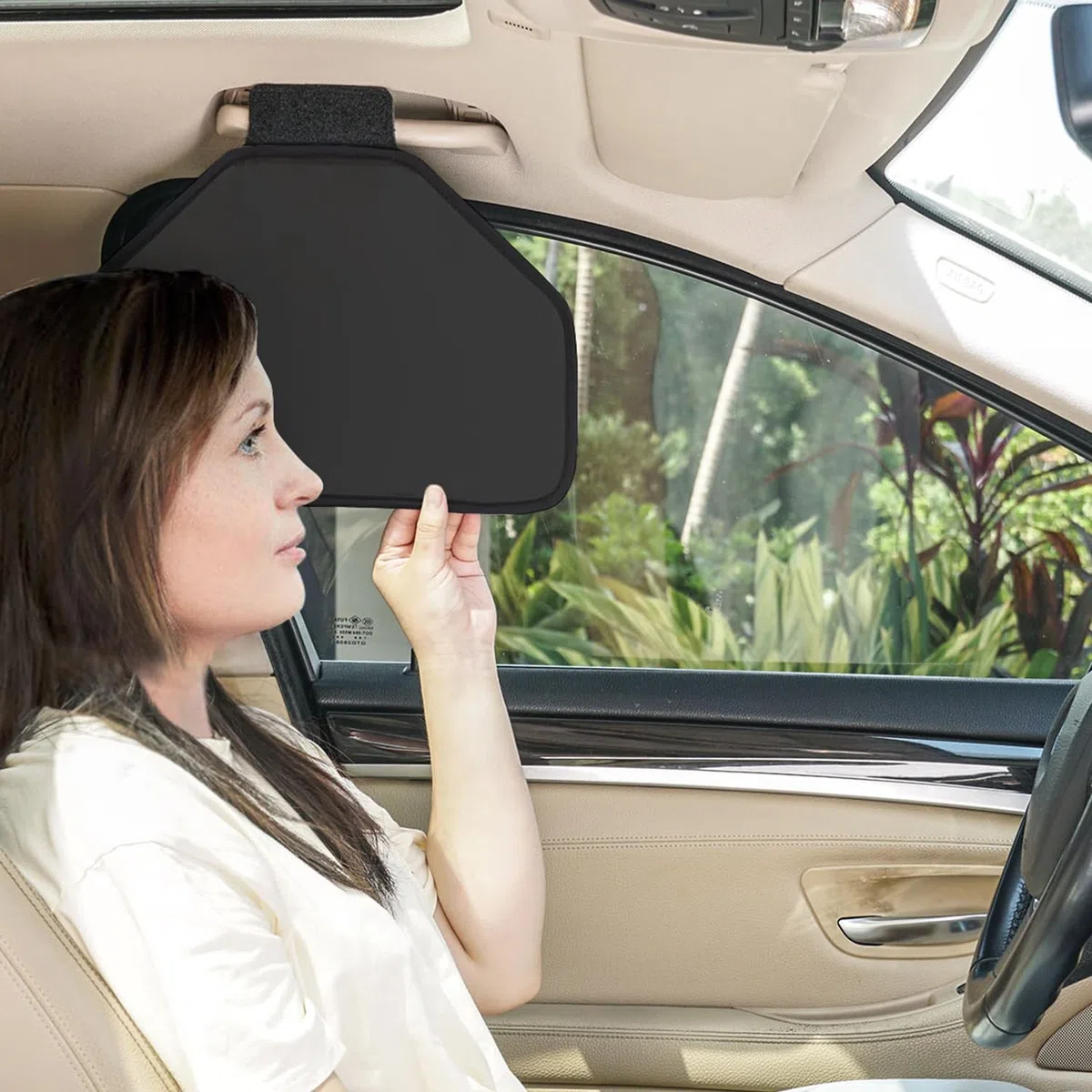 TFY Visera Solar para Ventana Lateral para manijas de Techo de Coche, Bloqueo Solar y Calor para Conductor o Pasajero, Reduce el deslumbramiento de la Ventana Lateral, fácil instalación y