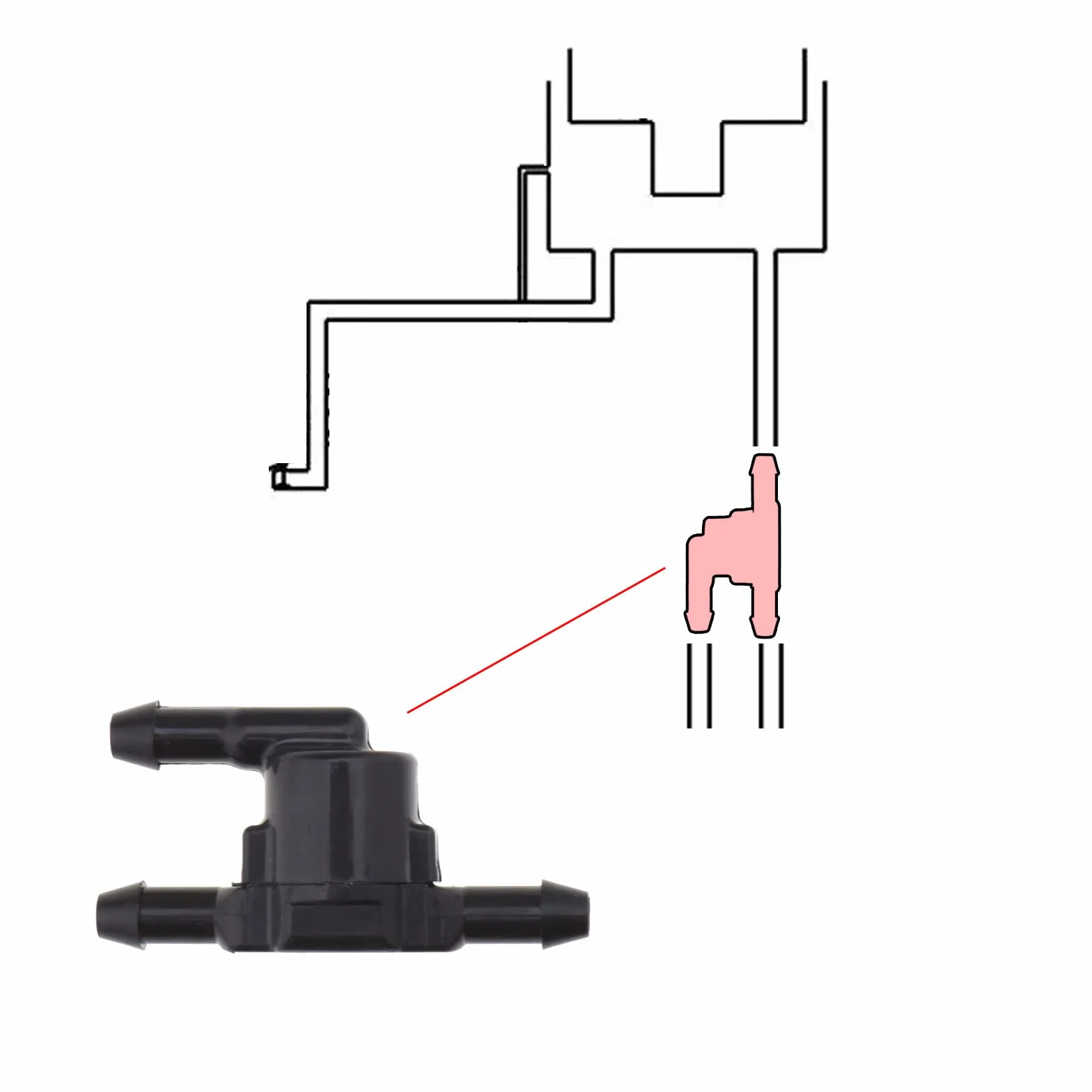 2 Piezas Lavaparabrisas Válvula Antirretorno Manguera de Retención T 3 Vías 8532128020 Compatible con 4Runner Corolla Highlander Land Cruiser Prado Mirai Sequoia Tundra