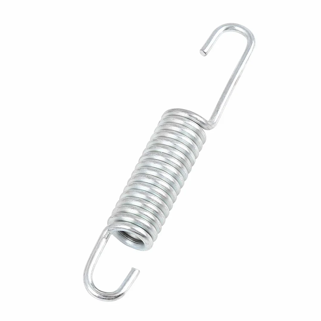 sourcing map 10.2cm Muelle Para Caballete Resorte De Retorno De Pata De Cabra Tono Plata De Soporte Lateral De Moto