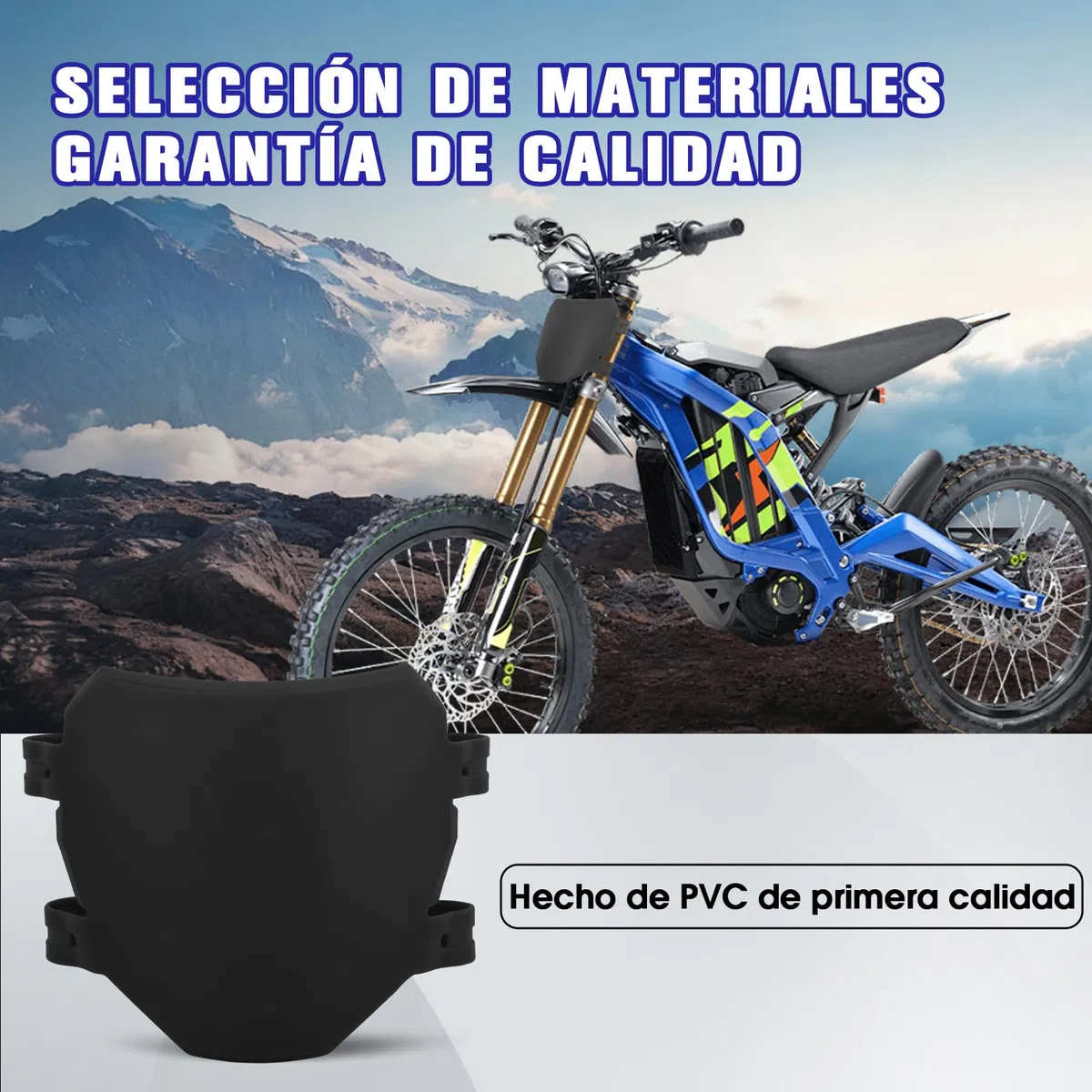 Placa de matrícula delantera universal para motocicleta Surron Light Bee X/L1e Talaria mx4 sx crf yz yzf E-bike Motocross, color negro