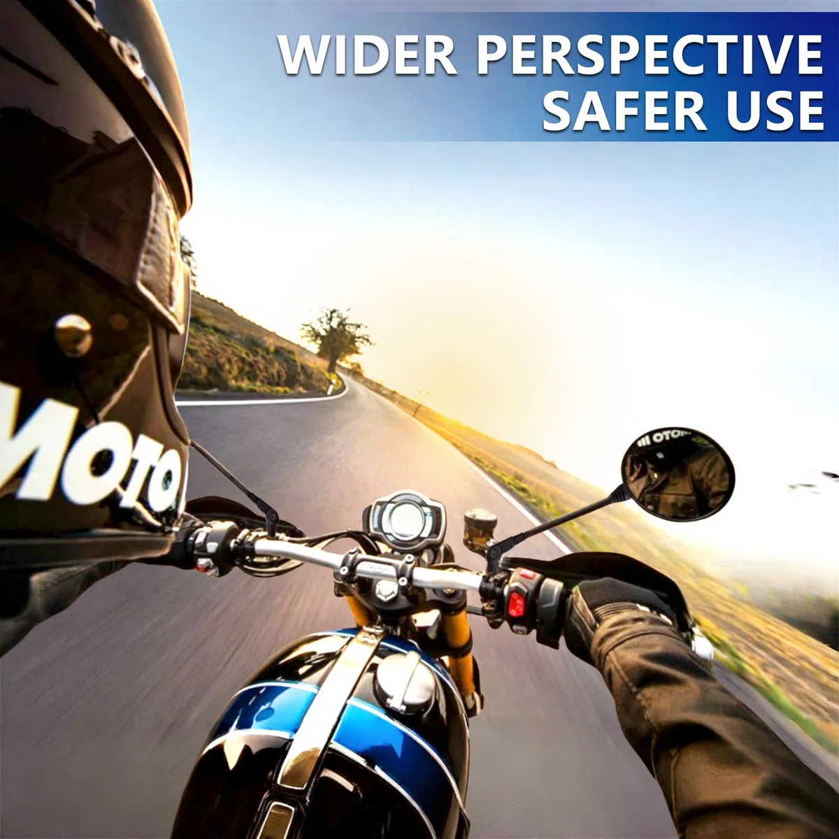 Retrovisores Moto Homologados, Par de Espejos Retrovisores Universales, Espejo Retrovisor Moto con Abrazadera 7/8" Retrovisores Moto Universal para ATV Street Cars Universal Scooters
