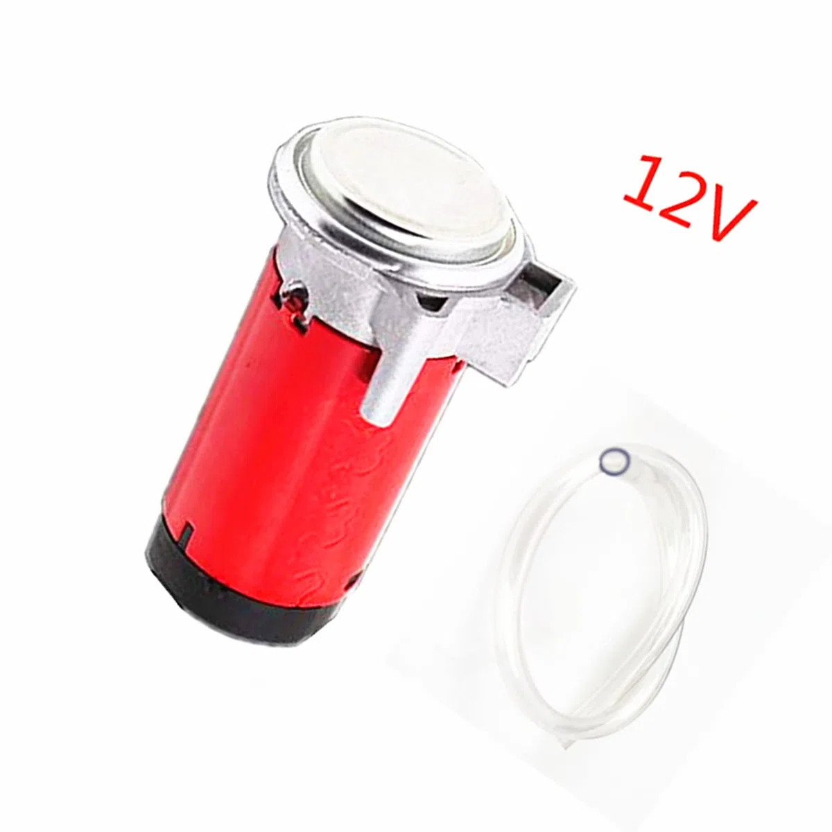 Bomba de aire Air Pump Bomba de aire del coche 12V Cuerno rojo Bomba de aire del motor Compresor de aire Cromado Compresor de bocina de aire Air Compressor para 12V Horn coche barco Lorrys ect