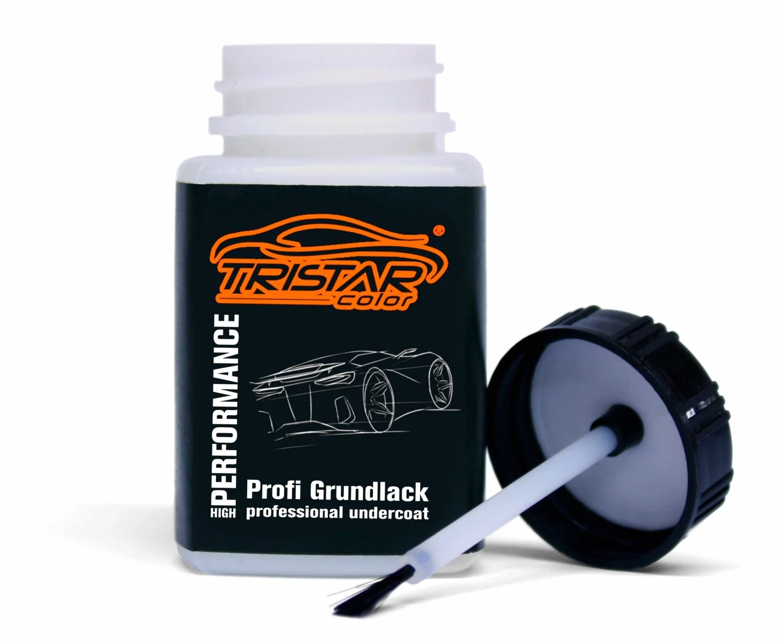 TRISTARcolor Pintura automotriz Set de lápices de retoque para Mazda 46G Machine Grey Metallic Fondo pintura base pintura transparente 50 ml cada uno