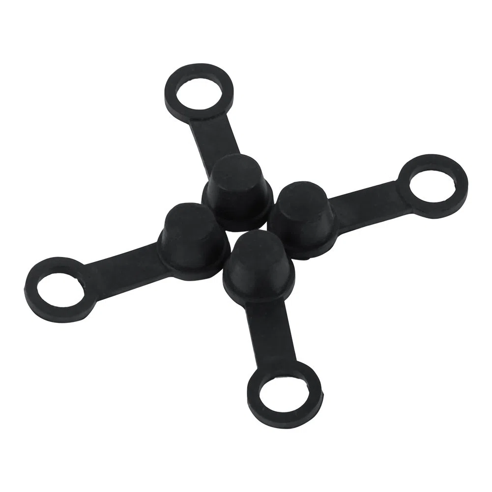 Tapas de Ajuste de Grasa, 4 Tapas Antipolvo de Goma Negra para Purga de Frenos, Tapas de Tornillo de Purga de Frenos, Tapa de Goma de CA, Cubierta de Motocicleta de 8 Mm, Llave