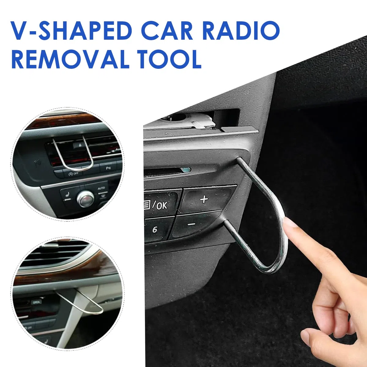 20 Pz Herramientas de Desmontaje de Audio Automóviles, Kit de Herramientas de Extracción de Radio Automóvil, Herramientas de Eliminación de Radio de Coche, Llaves de Extracción de Estéreo para Coche