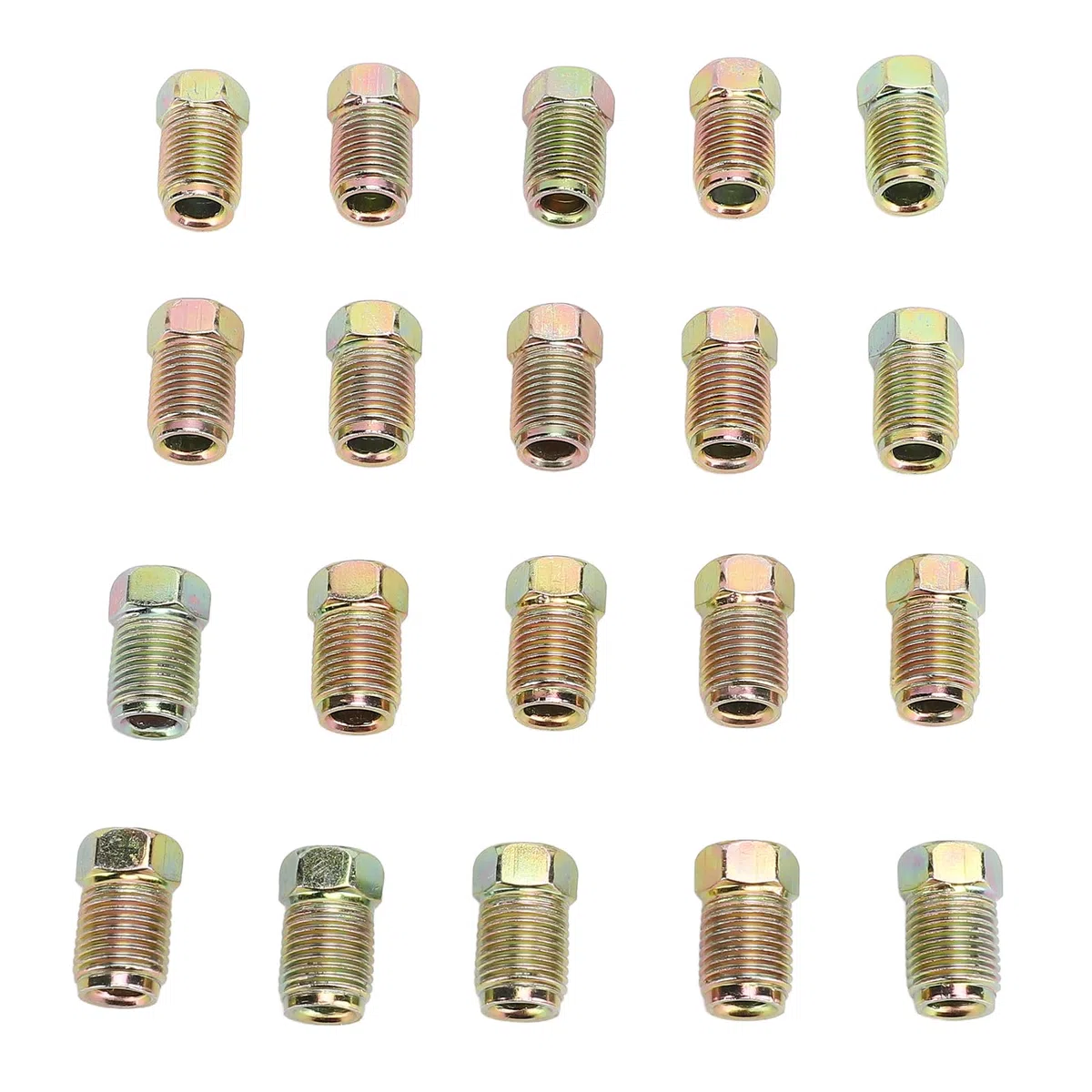 20 Piezas de Accesorios de Línea de Freno M10x1.0, Roscas de Metal de 3/8 de Pulgada, Se Adapta a Tubos de 3/16 de Pulgada, para Automóviles, SUV, Motocicletas, Vehículos Todo