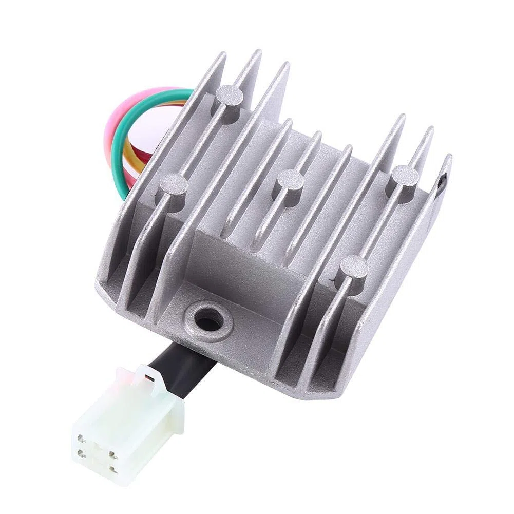 Regulador de motocicleta, 4 cables 4 pines Regulador Estabilizador de rectificador Regulador de motocicleta de 12 voltios para 150-250CC Moto Scooter Ciclomotor ATV