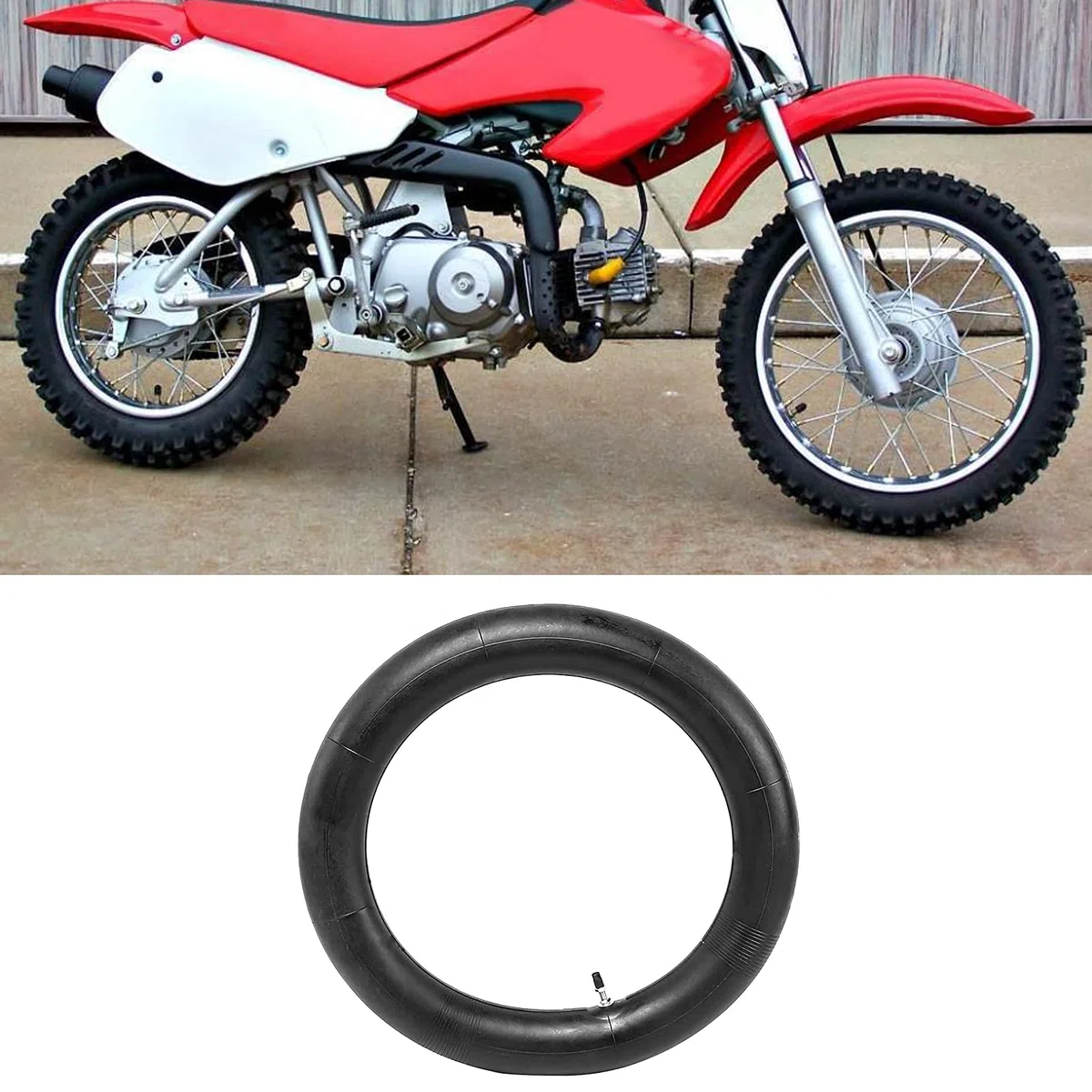 Tbest Rueda Trasera Ike, Tubo Interior de Motocicleta 140X10, Tubo Interior 80/100-12 Pit Bikemotorcycles Tubo Interior de Neumático 80/100103.0010in para Xr Crf 70 50 Xr50 Sdg Ssr