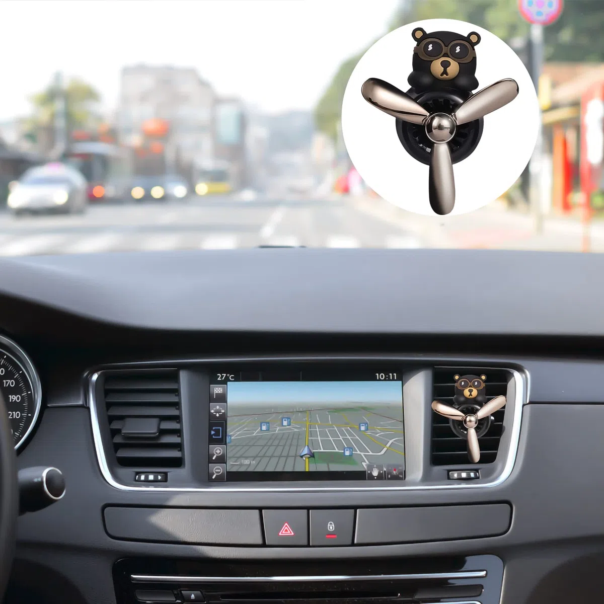 LUTER Ambientador Coche Clip de Oso, Ventilación Lindo Aromaterapia para Interior Decoración, Perfume para Mujeres y Hombres