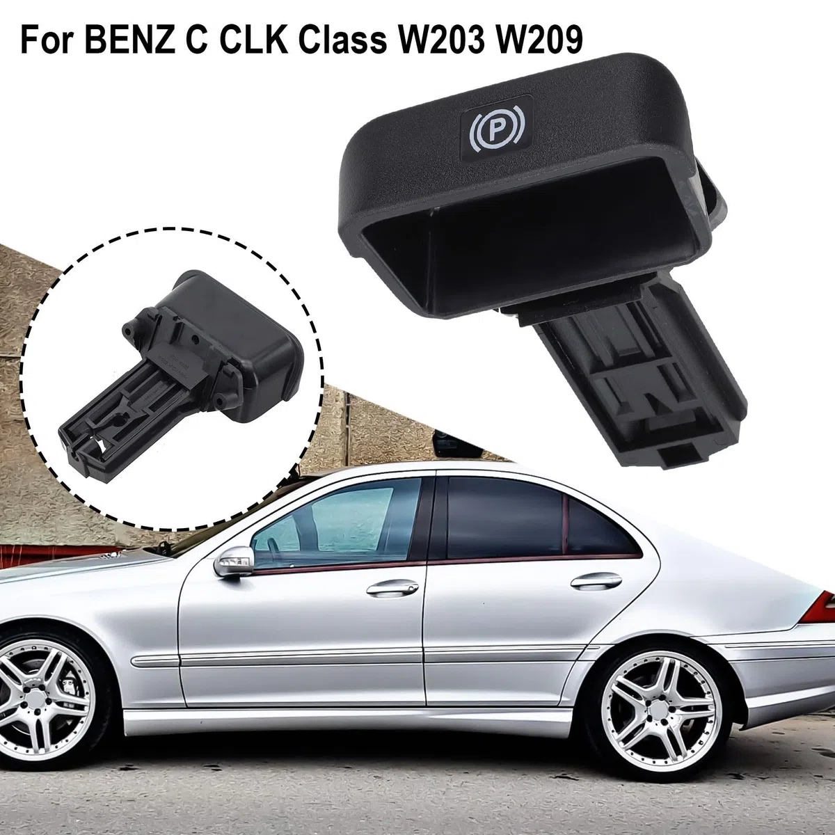 Zilimontt Manija de liberación de freno de estacionamiento de freno de mano 2034270620 para BENZ C Clase W203 para CLK Clase W209, OEM: 2034200077,Manija de liberación de freno de estacionamiento de