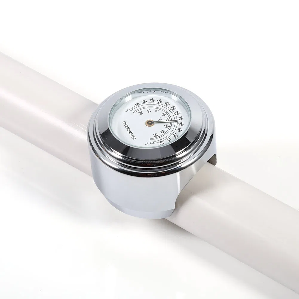 Termómetro Akozon 7/8 pulgadas 1 pulgada Soporte para manillar de motocicleta Indicador de temperatura temp resistente al agua