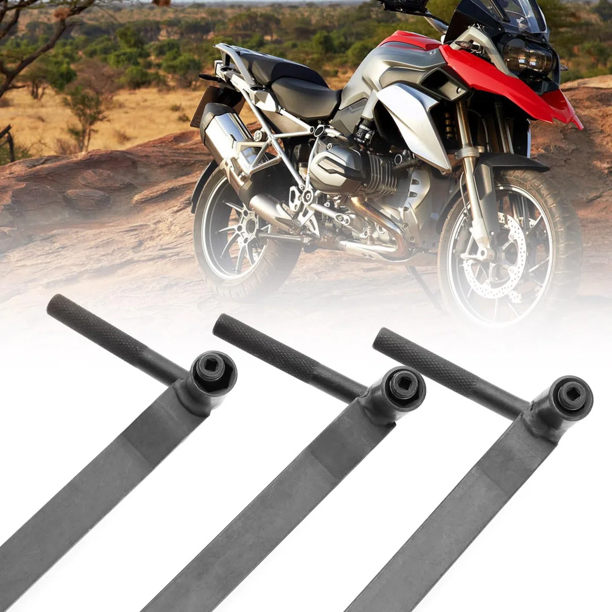 ECSiNG 3 Uds Herramienta de Ajuste de Válvula de Motor 8mm 9mm 10mm Hexágono 3,1mm 3mm 3,5mm Agujero Cuadrado Llave de Tornillo de Motor de Motocicleta Herramienta de Válvula