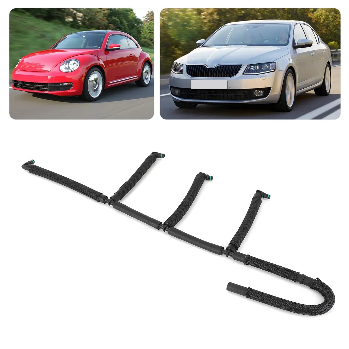 Tubo de Retorno de Combustible 03L130235AF, Reemplazo Compatible con Audi A1 1.6 TDI 2010-2015, Línea de Rebose con Junta de Caucho