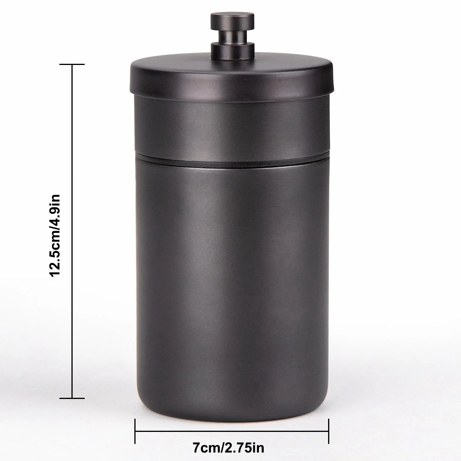 Cenicero Exterior de Acero Inoxidable, Ceniceros Antiolor con Tapa a Prueba de Viento Windproof Ashtray Outdoor para Jardin Oficina Balcón Coche Sala de Estar, Negro