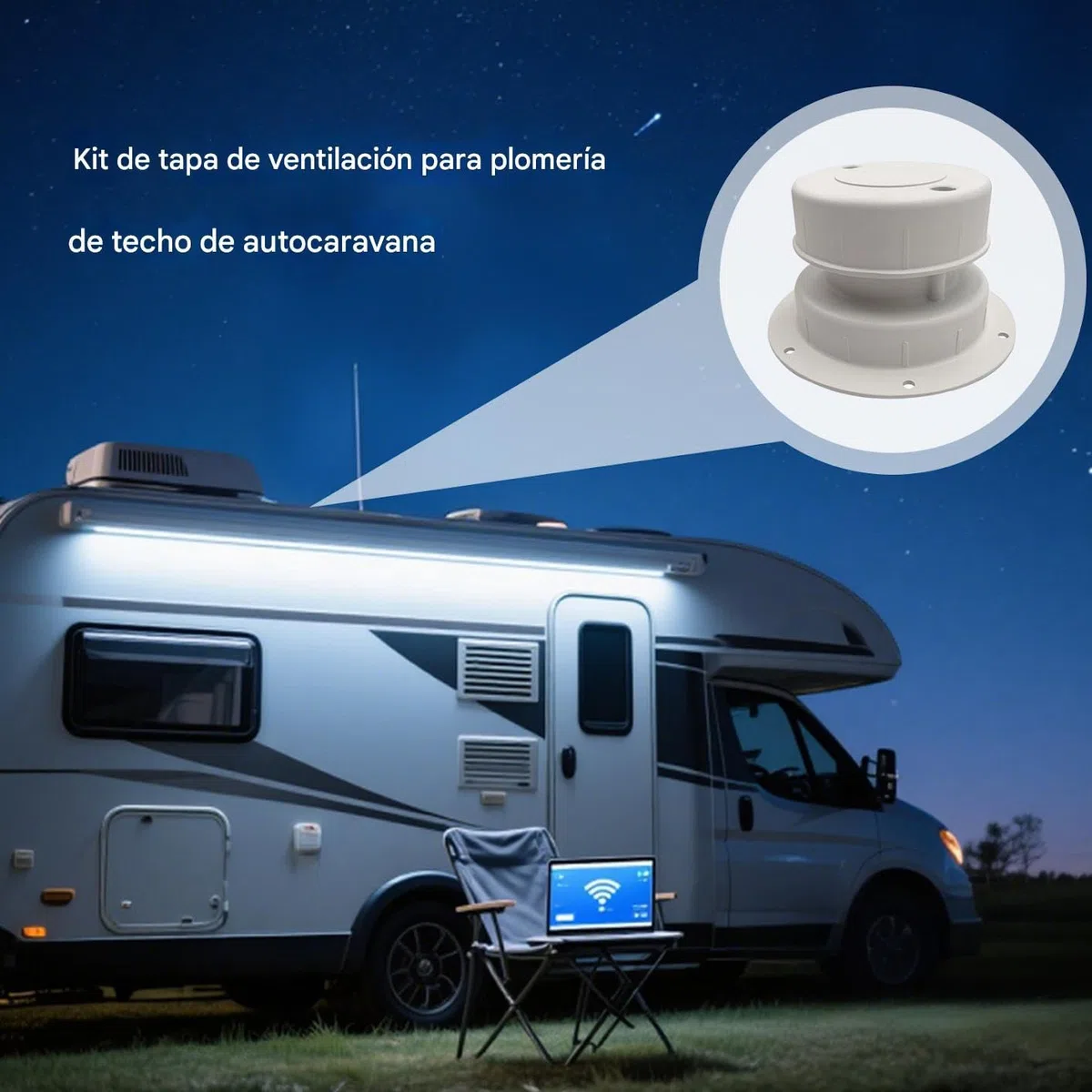 Genérico Tapa para Ventilación De Techo De | Cubierta para Respiraderos de Furgoneta | Pieza de Reemplazo para Ventilación de Camping y Exteriores de