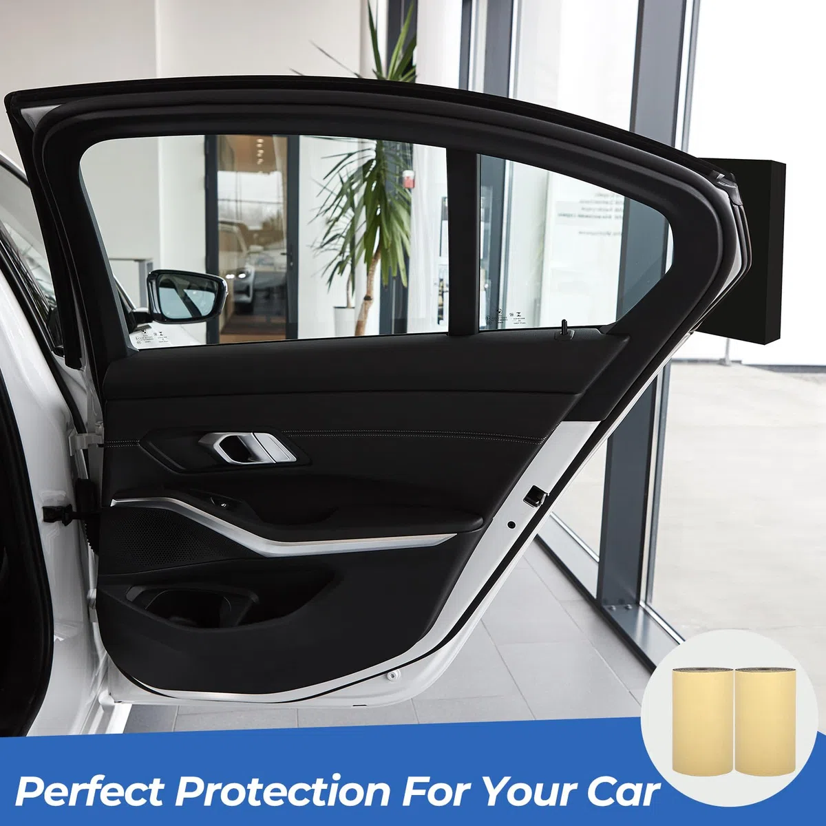 2 protectores de pared de garaje, espuma autoadhesiva, 2 m x 20 cm x 4 mm, protección para puerta de garaje, protección de pared, garaje, autoadhesivo, para puertas de coche, garajes y