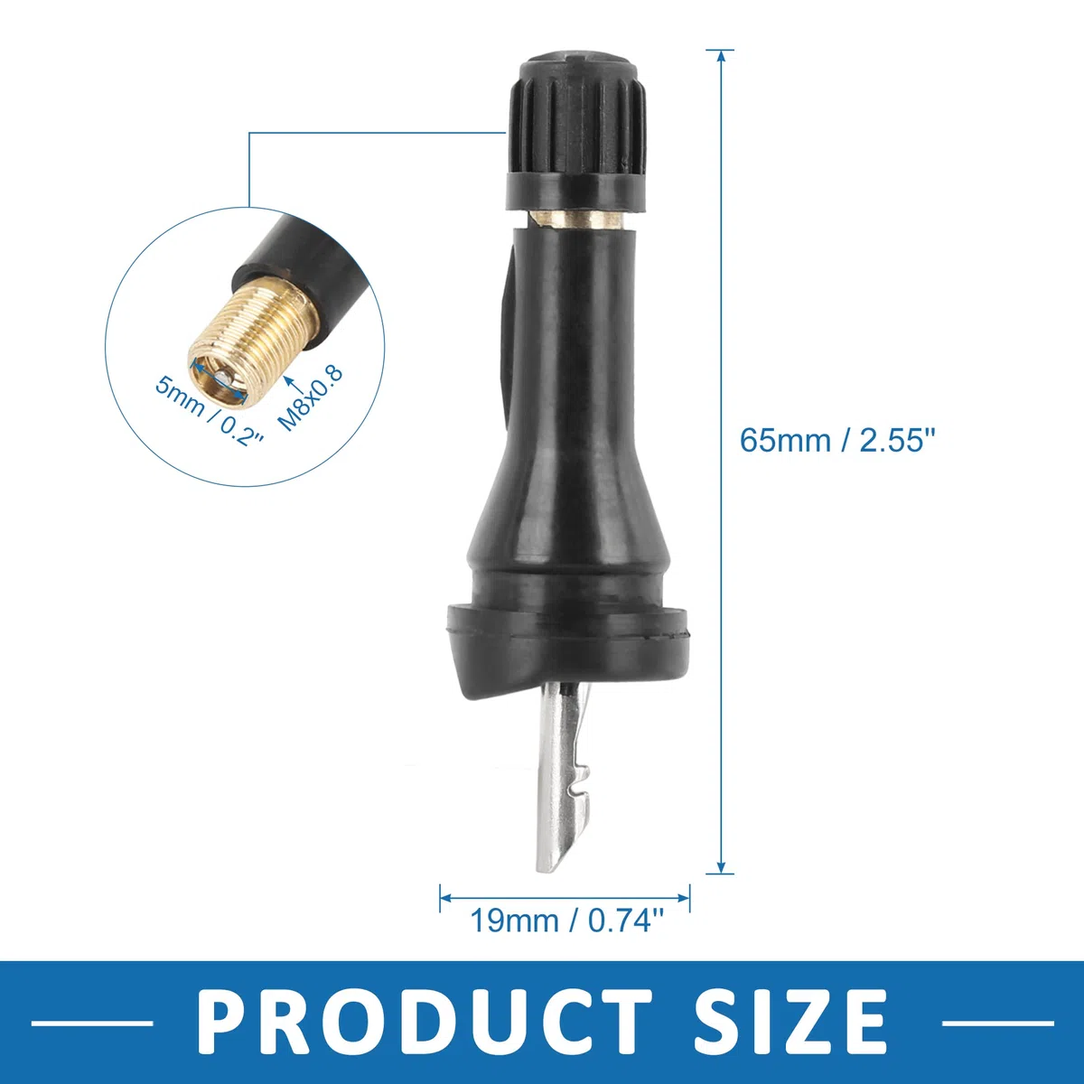 A ABSOPRO Neumático Presión Sensor Válvula Vástago para Nissan Qashqai (Juego de 4)