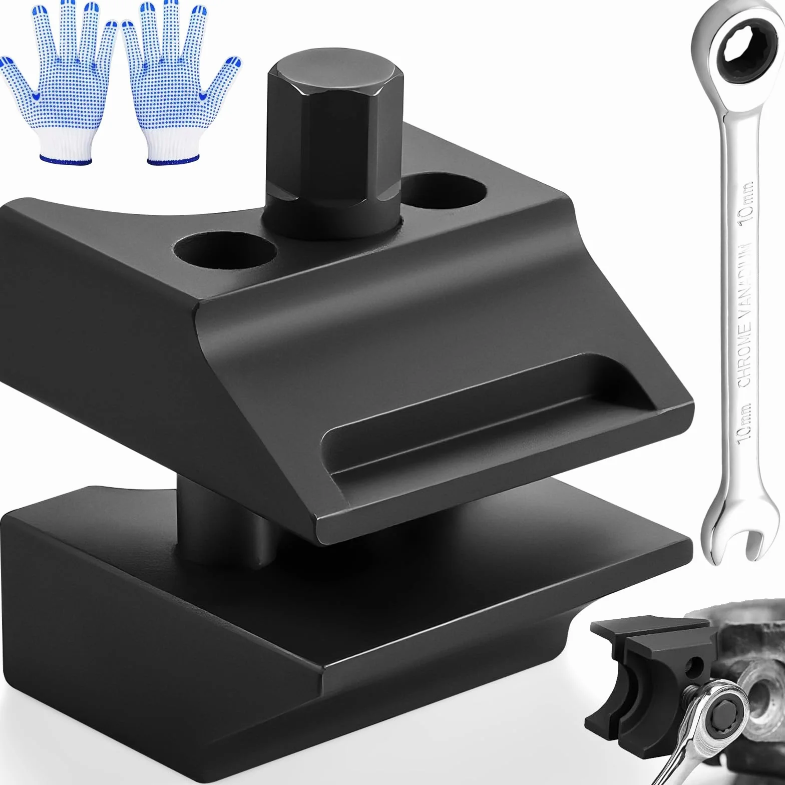Separador Puntal Suspensión Vehículos, Herramienta Expansión con Guantes & Llave, Esparcidor Buje Dividido, Expansor Nudillo, Separadora Nudillos Dirección, Amortiguador para Auto Universal