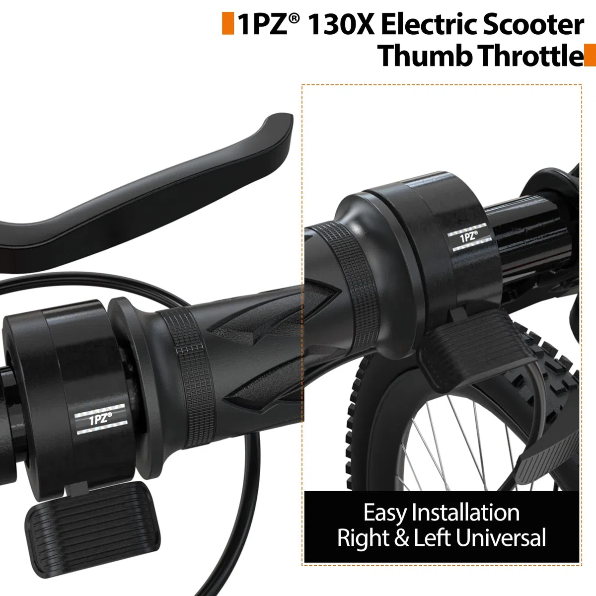 1PZ ES6-FG6 Acelerador de Dedo Bicicleta eléctrica con Conector impermeable Reemplazo para Bicicleta eléctrica Patinete Acelerador de mano derecha e izquierda