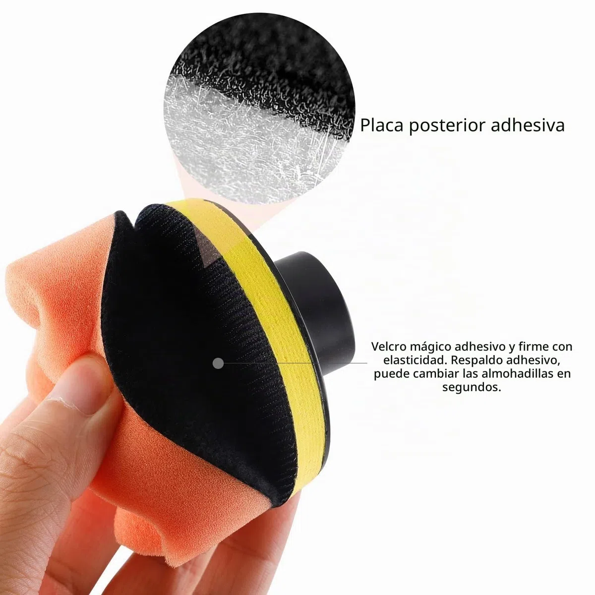 SPTA 34Pcs 80mm Esponja pulidora Lana Buffing Buffer Compuesto Kit Auto Pulidora para automóvil con M14 Kit de Adaptador de Taladro + Disco de Pulido + Cepillo de Limpieza