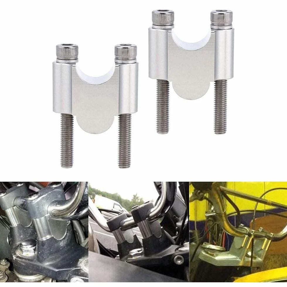 Kit de larguero de manubrio CNC ANCLLO 22 mm para motocicleta, compatible con ATV, moto de cross, todoterreno