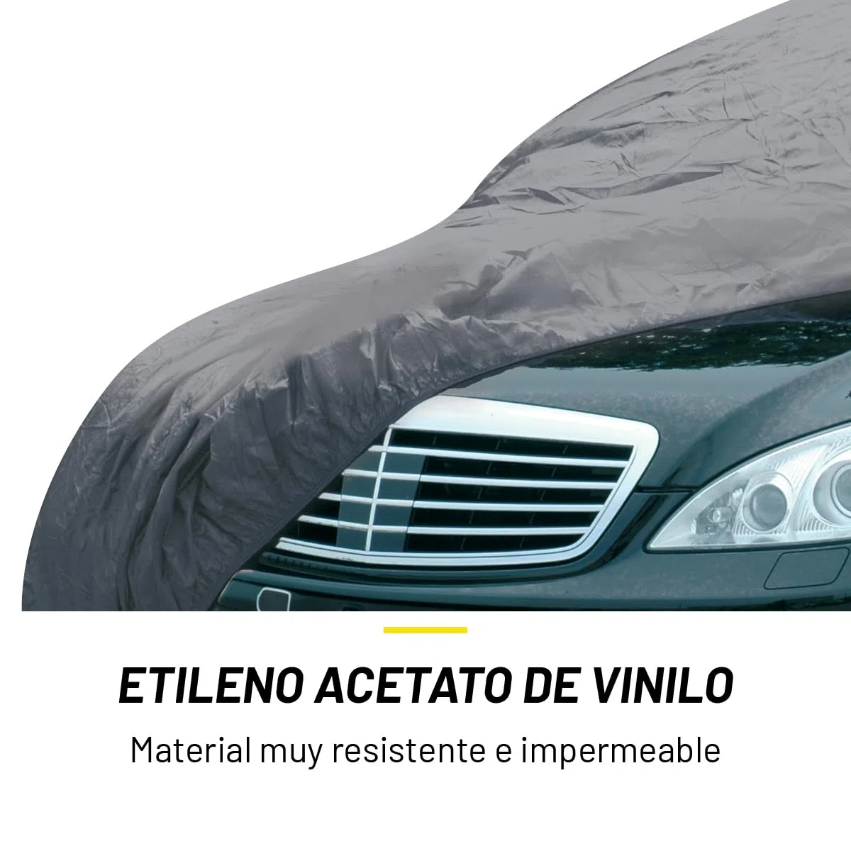 Dunlop Funda Coche XL - Funda Protectora para Coche Universal - Cubierta para Coche 534 x 178 x 120 cm - con Cordón Elástico y Anillos - Impermeable para Interior y Exterior - Gris